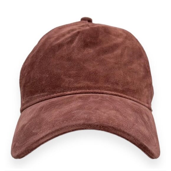 Rag & Bone Mauve Suede Leather "Marilyn" Adjustable Baseball Cap - Picture 1 of 7